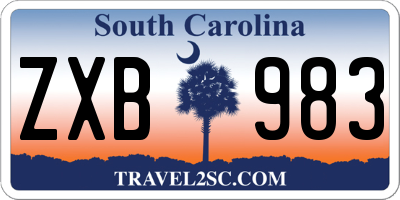 SC license plate ZXB983