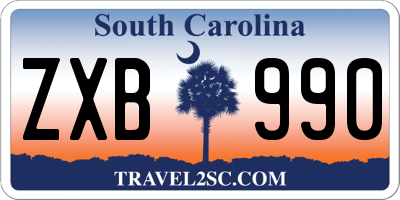 SC license plate ZXB990