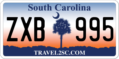 SC license plate ZXB995