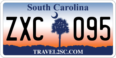 SC license plate ZXC095
