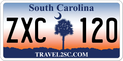 SC license plate ZXC120