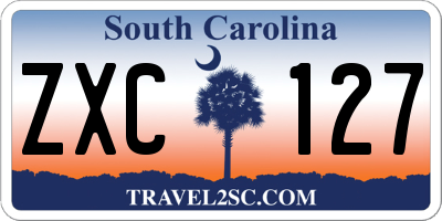 SC license plate ZXC127