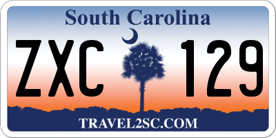 SC license plate ZXC129
