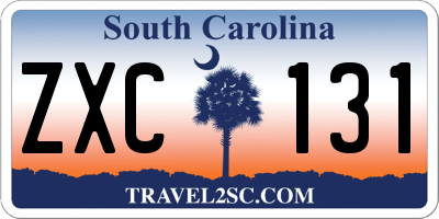 SC license plate ZXC131