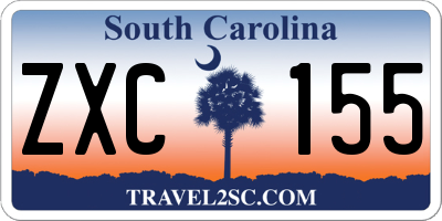 SC license plate ZXC155