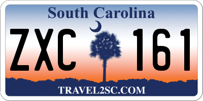 SC license plate ZXC161