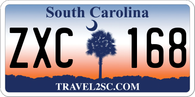 SC license plate ZXC168