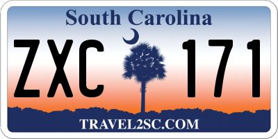 SC license plate ZXC171