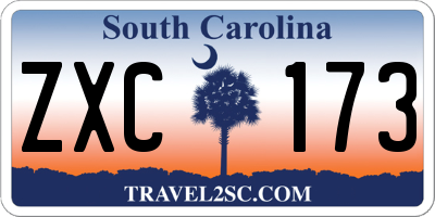 SC license plate ZXC173