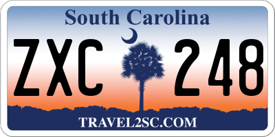 SC license plate ZXC248