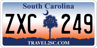 SC license plate ZXC249