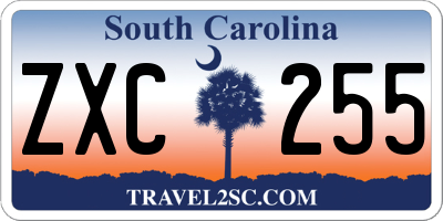 SC license plate ZXC255