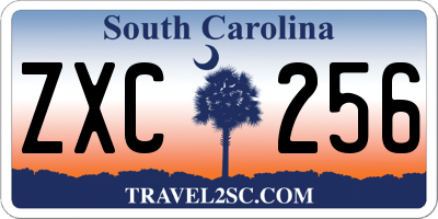 SC license plate ZXC256