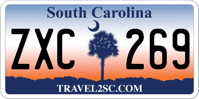 SC license plate ZXC269