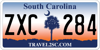 SC license plate ZXC284