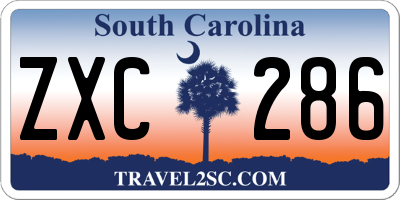 SC license plate ZXC286