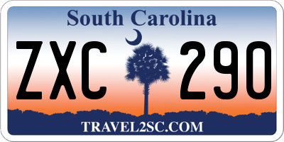 SC license plate ZXC290