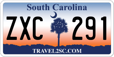 SC license plate ZXC291