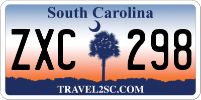SC license plate ZXC298