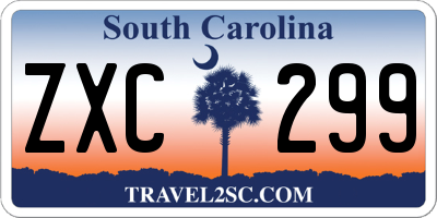 SC license plate ZXC299