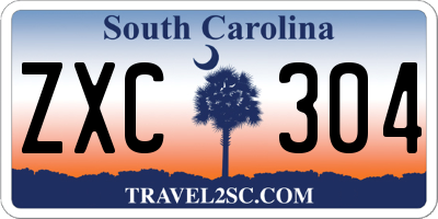 SC license plate ZXC304