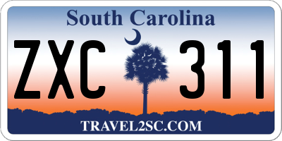 SC license plate ZXC311