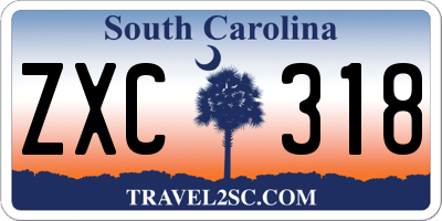 SC license plate ZXC318