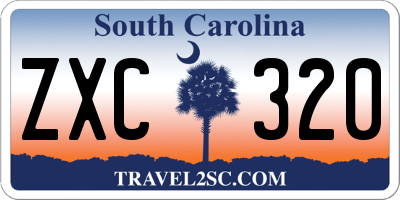 SC license plate ZXC320