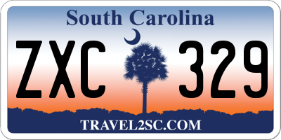 SC license plate ZXC329