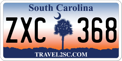SC license plate ZXC368