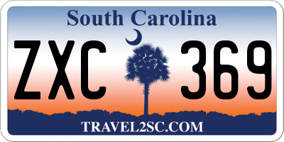 SC license plate ZXC369
