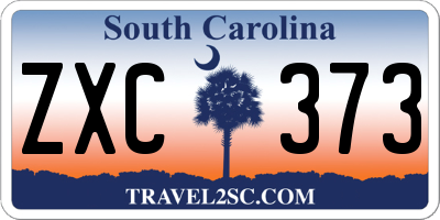 SC license plate ZXC373