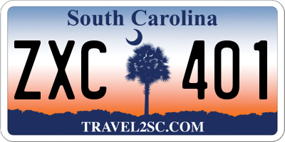 SC license plate ZXC401