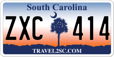 SC license plate ZXC414
