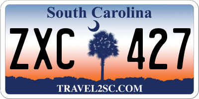 SC license plate ZXC427