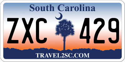 SC license plate ZXC429