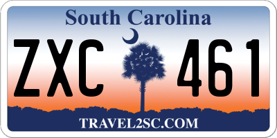SC license plate ZXC461
