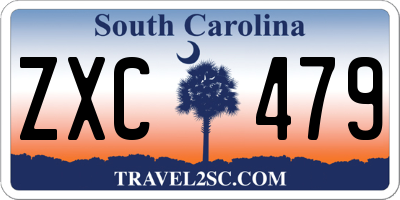 SC license plate ZXC479