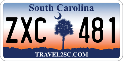 SC license plate ZXC481