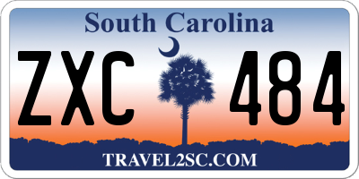 SC license plate ZXC484