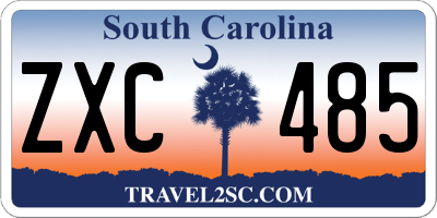 SC license plate ZXC485