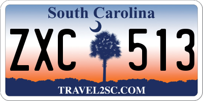 SC license plate ZXC513