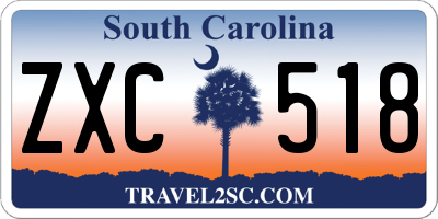 SC license plate ZXC518