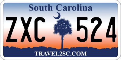 SC license plate ZXC524