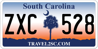 SC license plate ZXC528