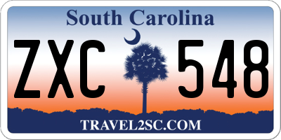 SC license plate ZXC548