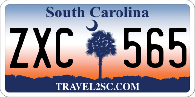 SC license plate ZXC565