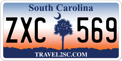 SC license plate ZXC569