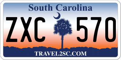 SC license plate ZXC570