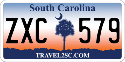 SC license plate ZXC579